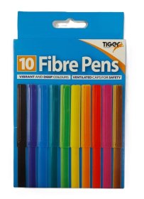 TIGER COLOUR FIBRE PENS - 10S (image for) TIGER COLOUR FIBRE PENS - 10S