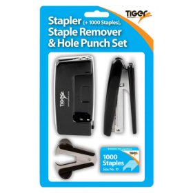 (image for) TIGER STAPLER & HOLE PUNCH SET - 4S