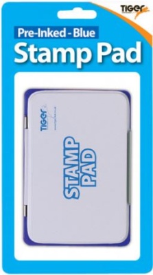 (image for) TIGER STAMP PAD BLUE PRE-INKED