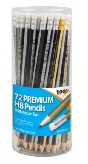 (image for) TIGER HB PENCIL+ERASER TIP - STD