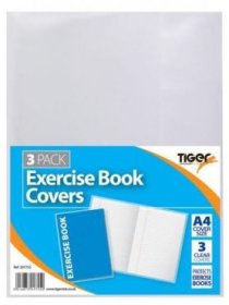 (image for) EXERCISE BOOK COVERS 3 PACK - A4