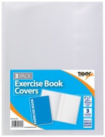 (image for) EXERCISE BOOK COVERS 9X7" - 3PACK