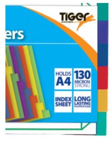 (image for) TIGER DIVIDERS 10PART SUBJECT - A4