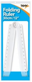 (image for) TIGER FOLDING RULER/PROTRACTOR - 30CM