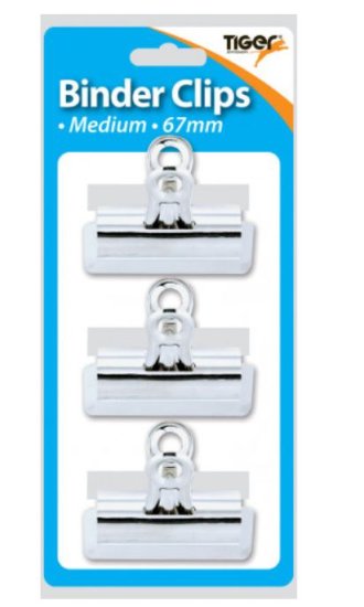 (image for) TIGER BINDER CLIPS MEDIUM 3S - 67MM