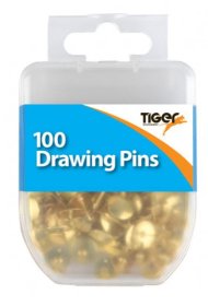 (image for) Tiger Drawing Pins Brass- 100S