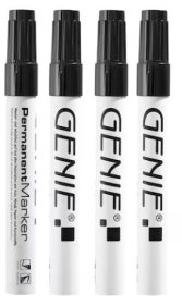 (image for) GENIE PERMANENT MARKER BLACK - 4S