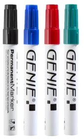 (image for) GENIE PERMANENT MARKERS ASSTD - 4S
