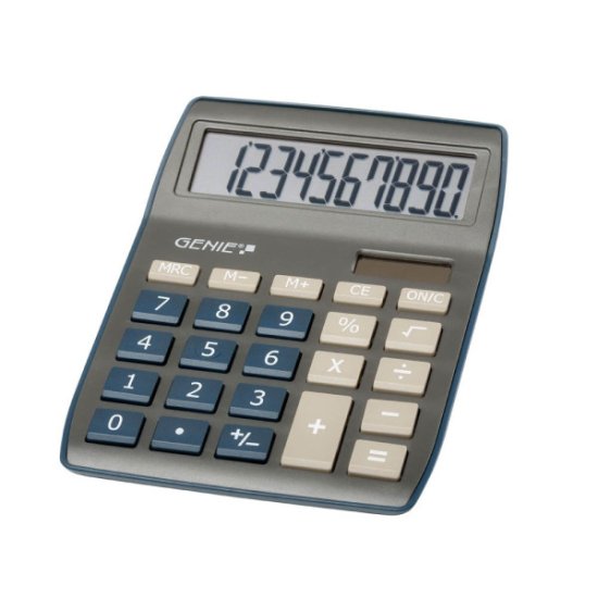 (image for) GENIE DESKTOP CALCULATOR D/BLU - 840DB