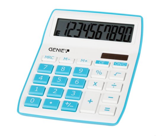 (image for) GENIE DESKTOP CALCULATOR BLUE - 840B