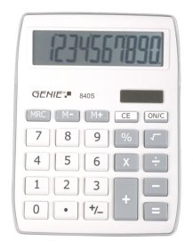 (image for) GENIE DESKTOP CALCULATOR SILVE - 840S