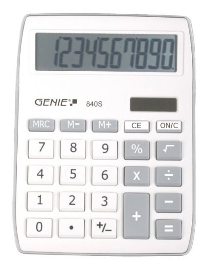 (image for) GENIE DESKTOP CALCULATOR SILVE - 840S