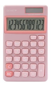 (image for) GENIE POCKET CALCULATOR PINK - 212P