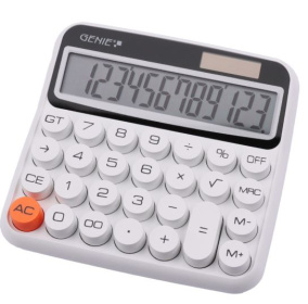 (image for) GENIE DESKTOP CALCULATOR WHITE
