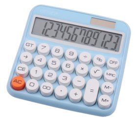 (image for) GENIE DESKTOP CALCULATOR BLUE - 612B