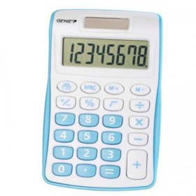 (image for) GENIE POCKET CALCULATOR BLUE - 120B