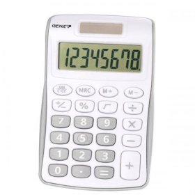 (image for) GENIE POCKET CALCULATOR SILVER - 120S