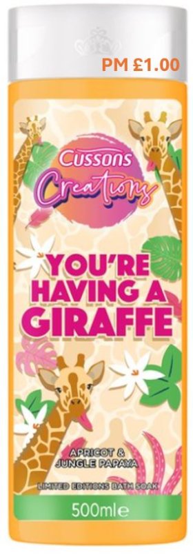 (image for) CUSSONS BATH GIRAFFE PM1 - 500ML