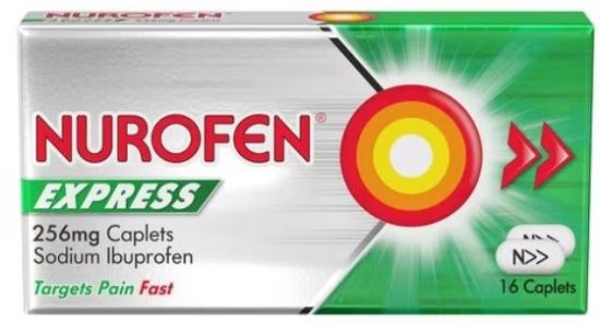 (image for) NUROFEN EXPRESS CAPLETS 16S - 256MG