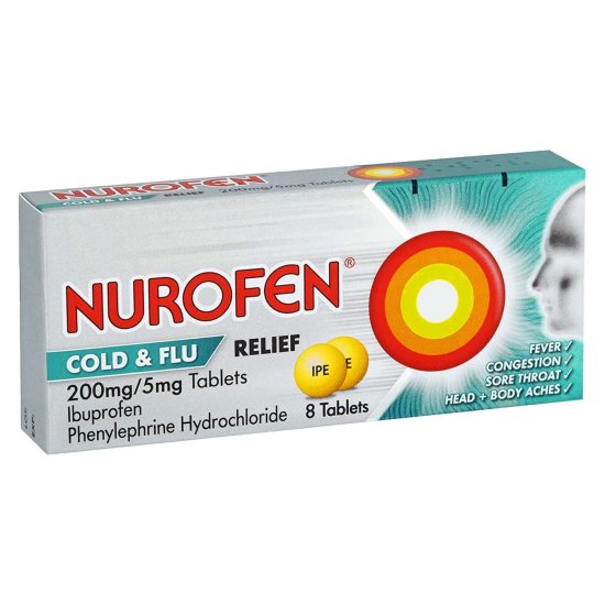 (image for) NUROFEN TABS COLD & FLU - 8S