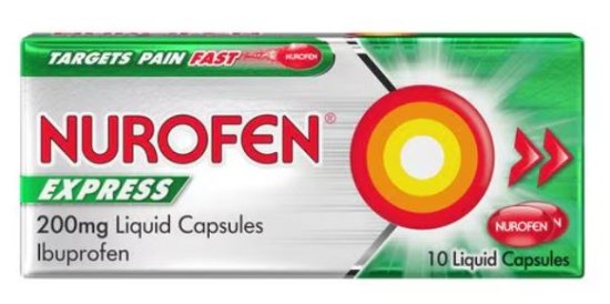 (image for) NUROFEN EXPRESS LIQ CAPS 10S - 200MG