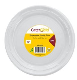 (image for) C/GOLD PLASTIC PLATES 10" - 8S