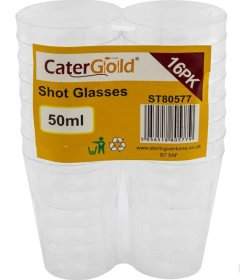 (image for) C/GOLD SHOT GLASS REUSE 16S - 50ML