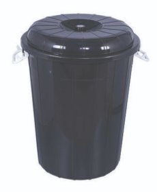 (image for) TURKISH BIN & LID BLACK - 70LT