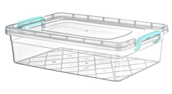 (image for) STORAGE BOX+LID CLEAR MIDI NO6 - 13L