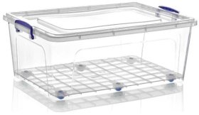 (image for) STORAGE BOX+LID CLEAR - 58L