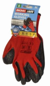 (image for) WORKING GLOVES RED/BLK SIZE8 - MEDIUM