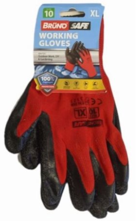 (image for) WORKING GLOVES RED/BLK SIZE10 - XLARGE