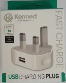 (image for) KONNECT USB CHARGING PLUG 1X - 1PORT