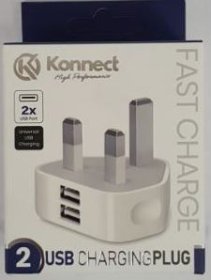 (image for) KONNECT USB CHARGING PLUG 2X - 2PORT