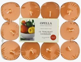 (image for) OPELLA TEALIGHT CANDLE CITRUS - 12S/3H