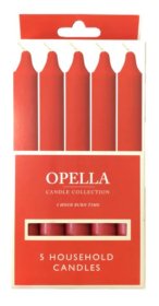 (image for) OPELLA HOUSEHOLD CANDLE RED - 5S/5HR