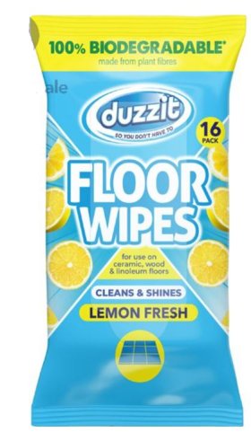 (image for) DUZZIT BIO WIPES FLOOR LEMON - 16S