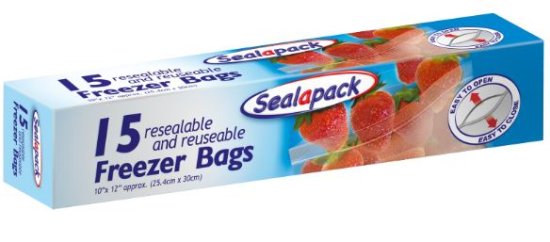 (image for) SEAL/P FREEZER BAGS 15S - 10X12\"