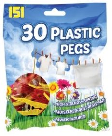 (image for) 151 PLASTIC CLOTHES PEGS - 30S