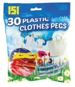(image for) 151 PLASTIC PEGS - 30S