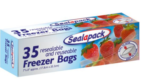 (image for) SEALAPACK FREEZER BAGS 35S - 7X8""