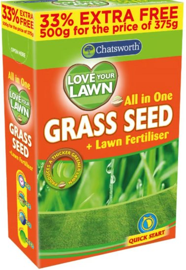 (image for) ALL IN ONE GRASS SEED+LAWN FER - 500G