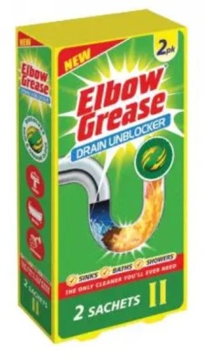 (image for) ELBOW GREASE DRAIN UNBLOCKER SACHETS - 2X25G