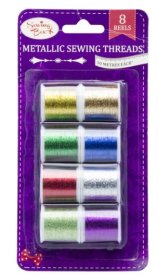 (image for) 151 SEWING THREAD METALLIC AST - 8X30M