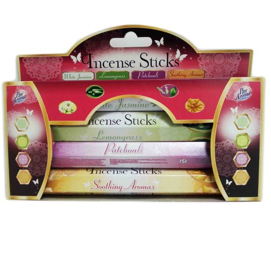 (image for) PAN/A INCENSE STICKS ASST 4PK - 4X15S