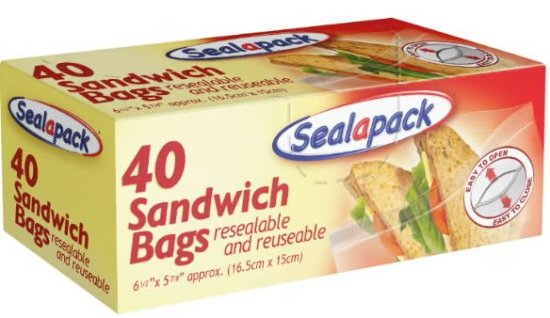 (image for) SEAL/P SANDWICH BAG 40S - 6X5\"