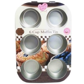 (image for) 151 MUFFIN TIN TRAY STEEL 6CUP - STD