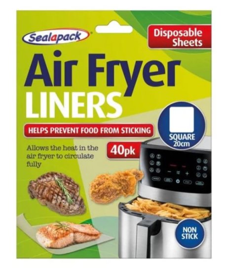 (image for) AIR FRYER SQUARE LINER 40PK - 20CM