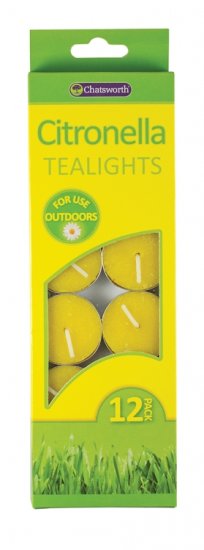 (image for) 151 TEALIGHT CANDLE CITRONELLA - 12S