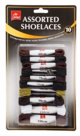 (image for) 151 SHOE LACES ASST PK8 - STD